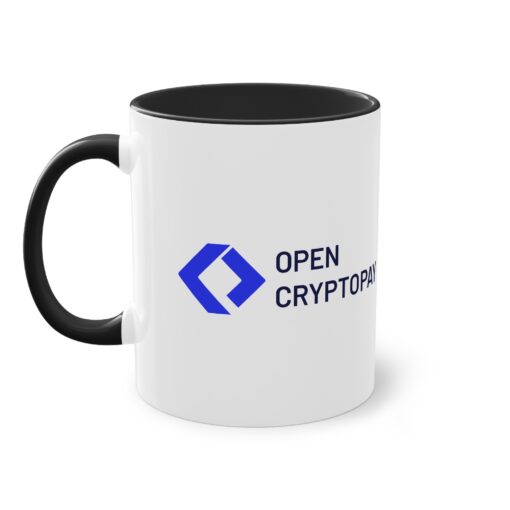 Open CryptoPay Two-Tone Coffee Mug (11oz) - Image 3