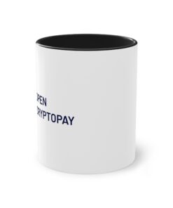 Open CryptoPay Two-Tone Coffee Mug (11oz)