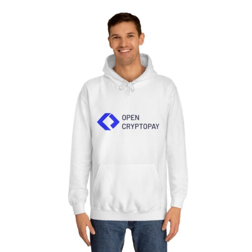 Open CryptoPay Unisex College Hoodie - Image 3