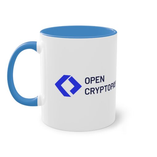 Open CryptoPay Two-Tone Coffee Mug (11oz) - Image 7