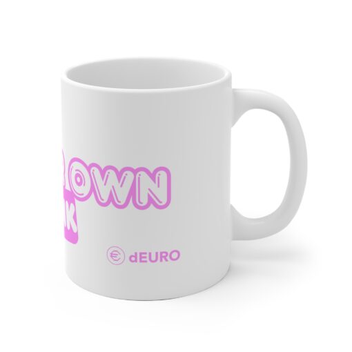 dEURO Ceramic Mug (Pink & White) - Image 2