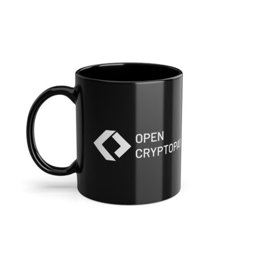 Open CryptoPay Black Coffee Mug (11oz) - Image 3