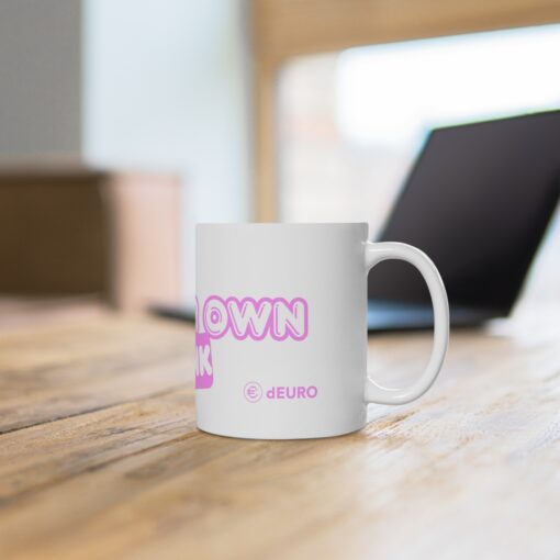 dEURO Ceramic Mug (Pink & White) - Image 4