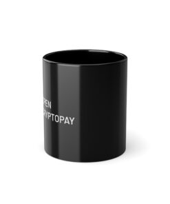 Open CryptoPay Black Coffee Mug (11oz)