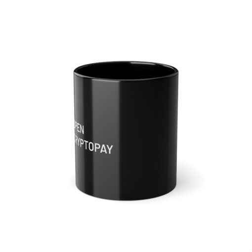 Open CryptoPay Black Coffee Mug (11oz)
