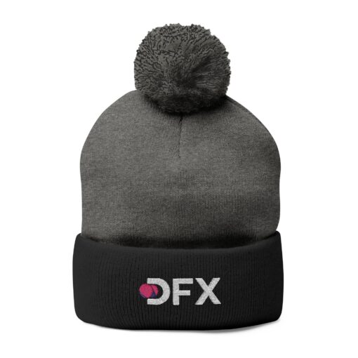 DFX Embroidered Pom-Pom Knit Cap - Image 3