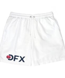 DFX White Unisex Swim Shorts