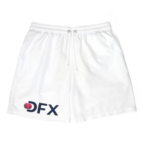 DFX White Unisex Swim Shorts