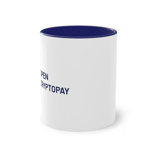 Open CryptoPay Two-Tone Coffee Mug (11oz) - Image 13