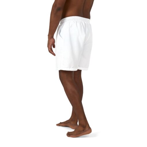DFX White Unisex Swim Shorts - Image 4