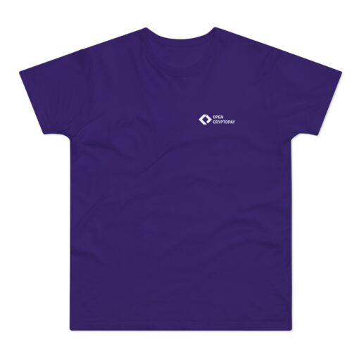 Open CryptoPay Single Jersey Men’s T-shirt (light logo) - Image 41