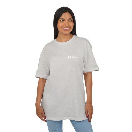 Open CryptoPay Unisex Heavy Oversize Tee (light logo) - Image 3