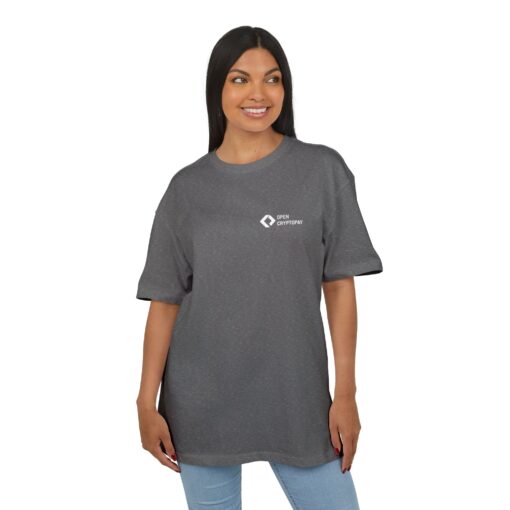 Open CryptoPay Unisex Heavy Oversize Tee (light logo) - Image 7