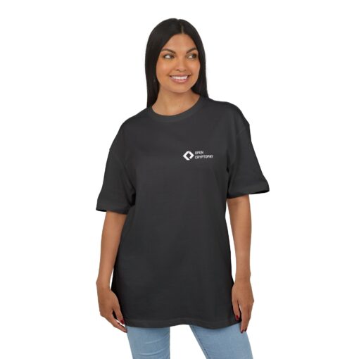 Open CryptoPay Unisex Heavy Oversize Tee (light logo) - Image 11